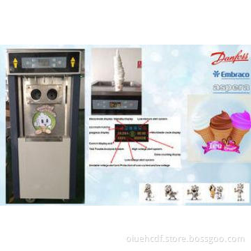 Mix-low Function Automatic Ice Cream Machine , Self Closing